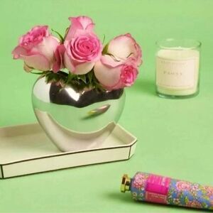 Nima Oberai Lunares silver heart vase NWOT